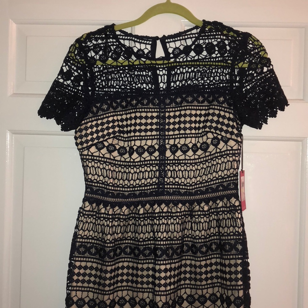 Navy blue lace dress